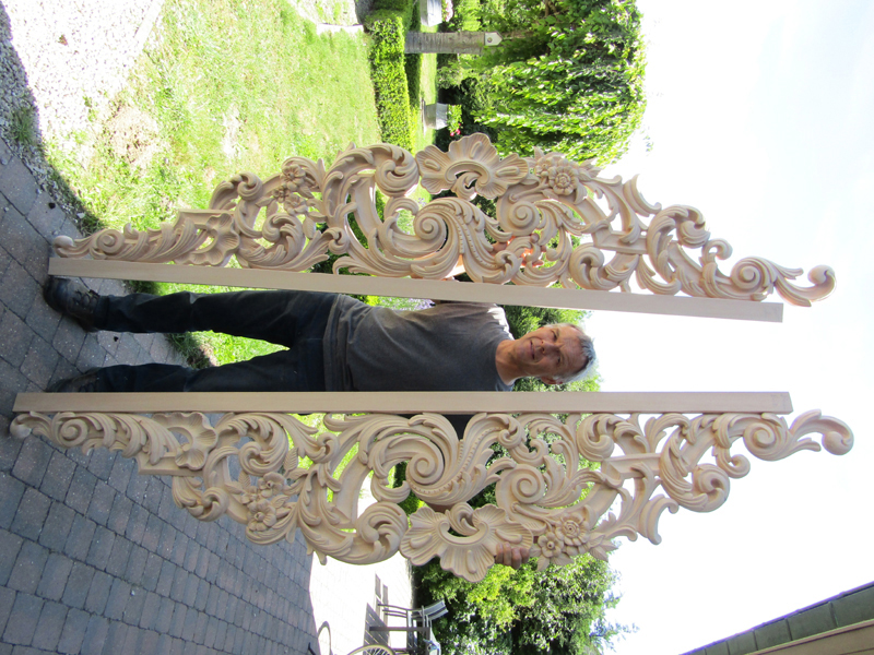 sculpture sur bois pour l'orgue de Wondelgem